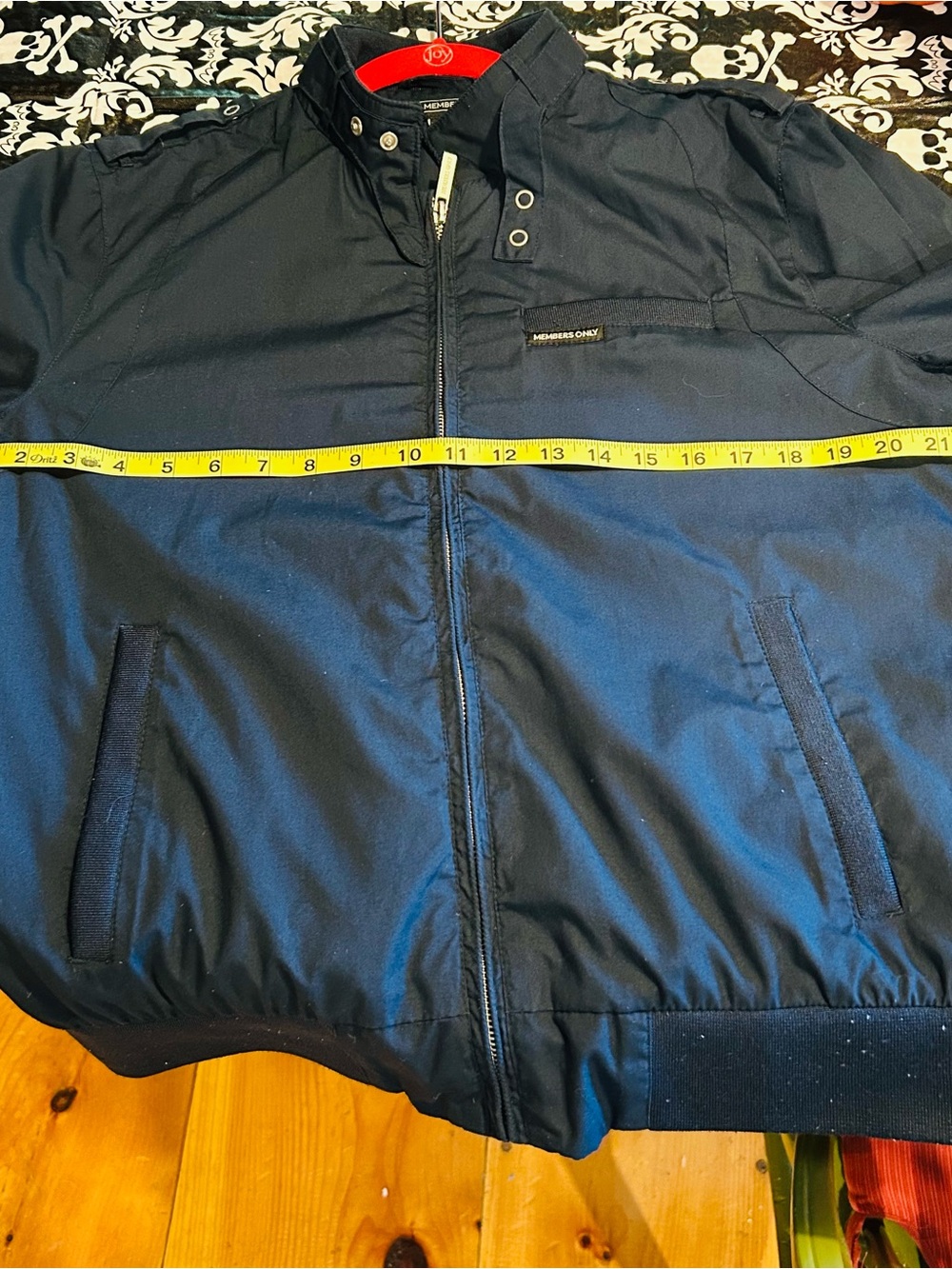 Members Only Navy Zip-Front Bomber Jacket - Picture 8 of 9